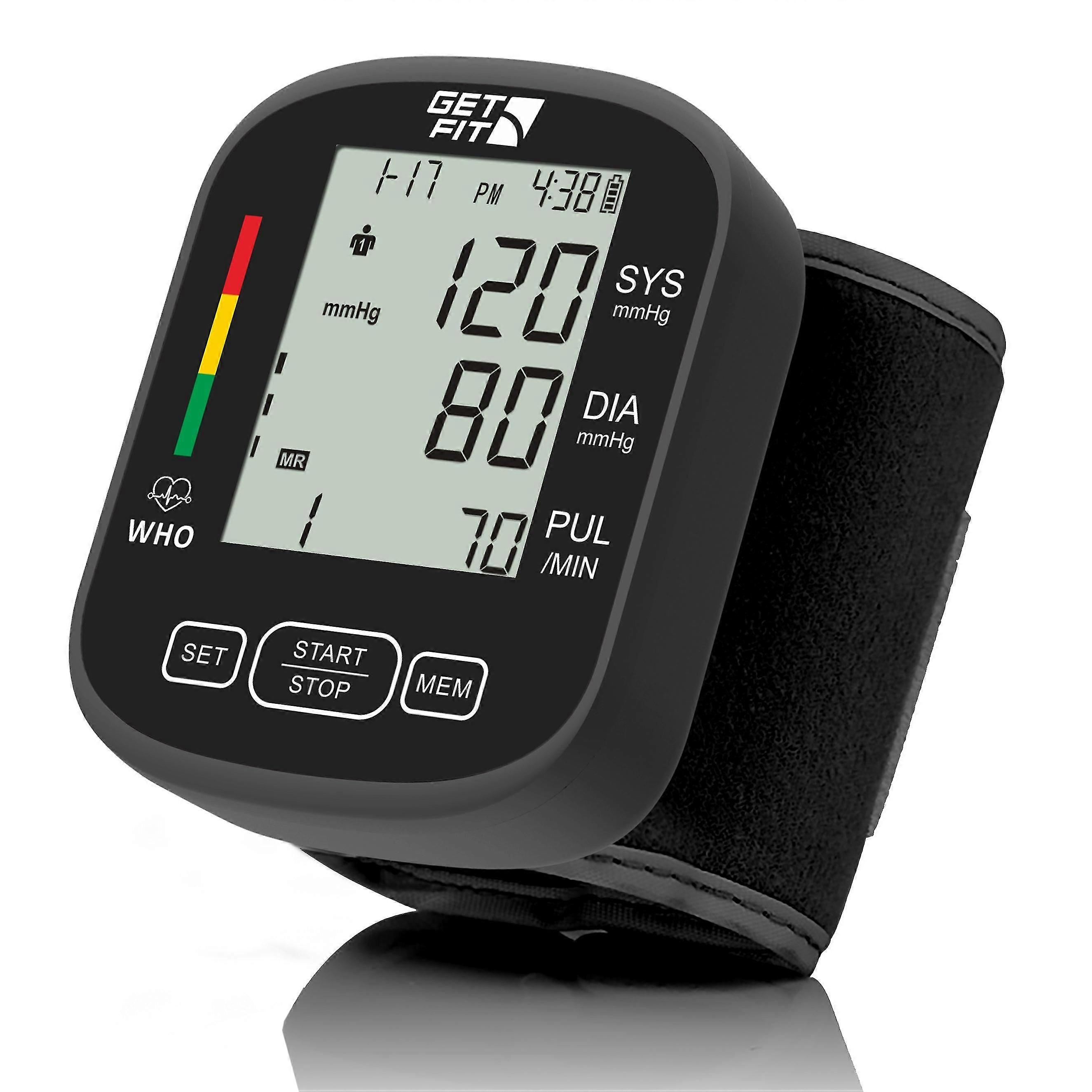 con Wrist Blood Pressure Monitor For Home Use Dual Users Adjustable Wrist Cuff