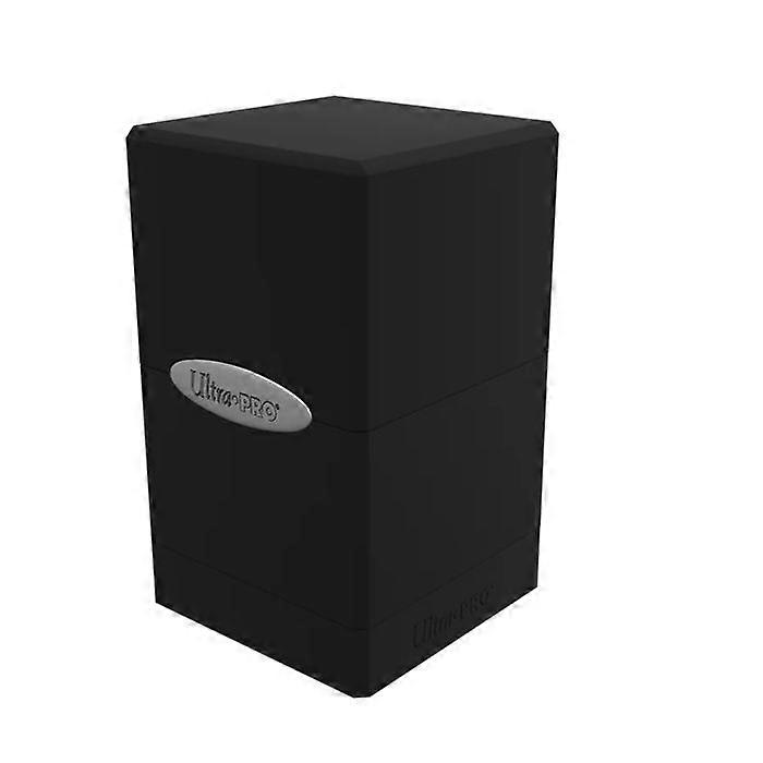 Card storage box - ULTRA PRO - SATIN TOWER DECK BOX - Black - Durable - Additional compartment
