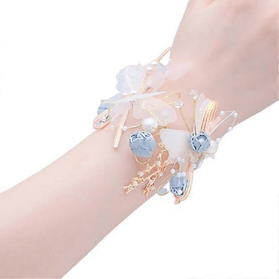 Artificial Bridal Bridesmaid Butterfly Wrist Flower Stretch Bracelet Corsage