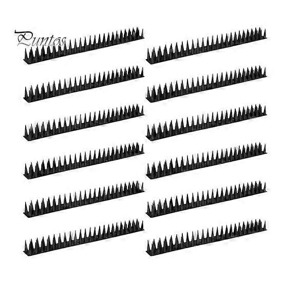 12 Pcs Bird Prevention Spikes Weatherproof Outdoor Birds Deterrent Device Balcony Window Sill Anti-bird Spikes for Home Garden Courtyard