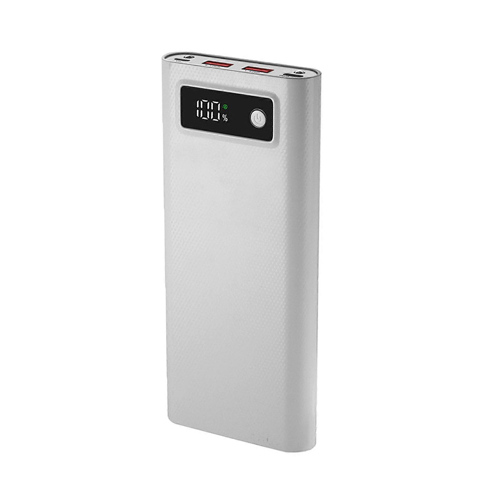 Portable 8x18650 Battery Storage Box DIY Power Sources Box with Quickly Charge MultiProtection Features No Batteries White