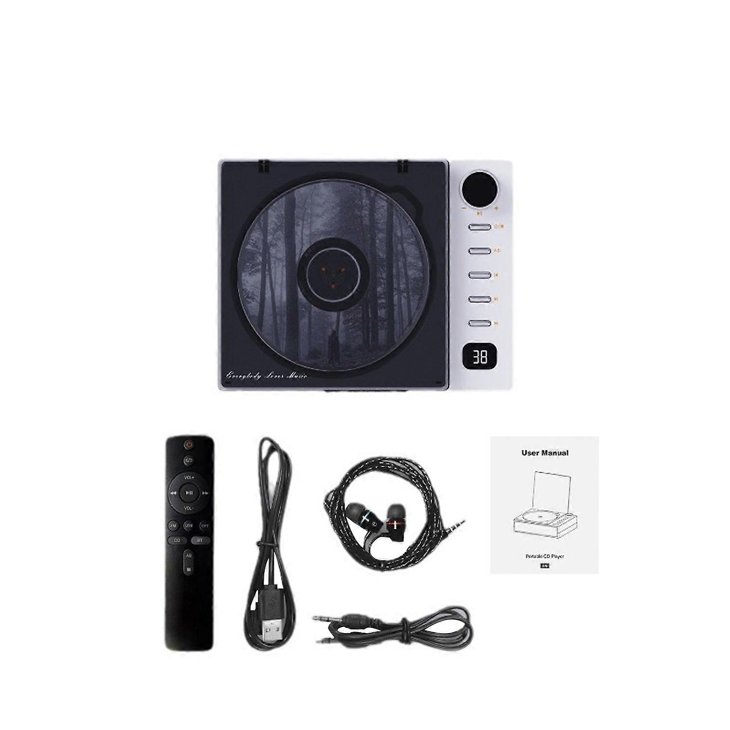 Portable Compact Disc Player with Speakers Rechargeable BT Songs Player with Remote Control Small De