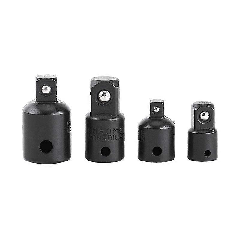 4Pcs Drive Socket Adapter Converter Reducer Air Impact Socket Wrenches Electric Wrench Tool Adapter Hand Tools Black
