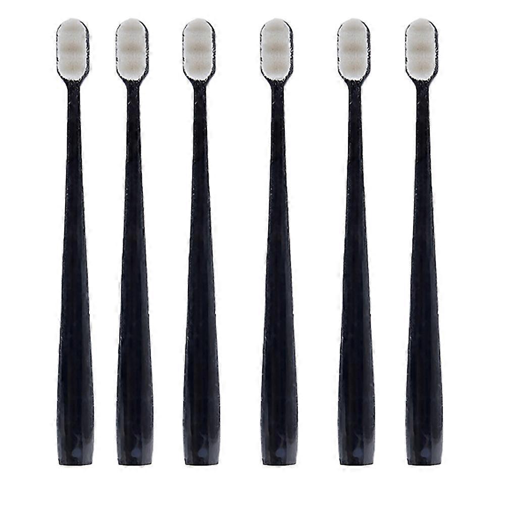 Brosse à dents infusée de charbon de bois, poils végétariens doux nettoient en douceur, la poignée à base de plantes réduit l’impact environnemental, la conception ergonomique assure