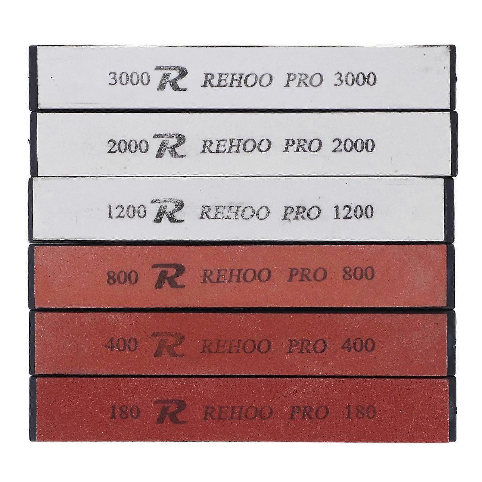6PCS Knife Sharpening Stone 180 400 800 1200 2000 3000 Grit Whetstone Knife Sharpener for Blade