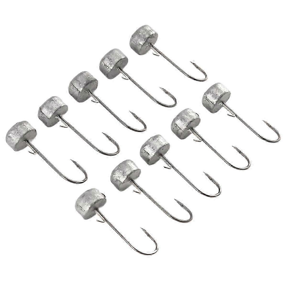 10Pcs Rig Jig Mushroom Jig Heads for Soft Plastic Bait for Rig Technique Lead Mushroom Jig A js