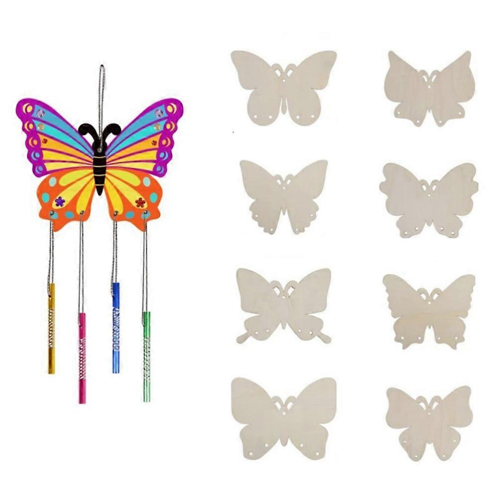 Children'S Wind Chime Ornaments DIY Painted Pendant,Butterfly Set