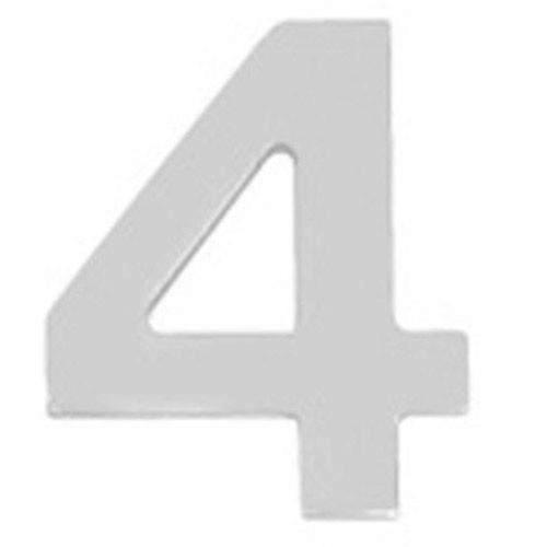Number 4 Wolfpack matte silver 10 cm + blister screw 1 unit