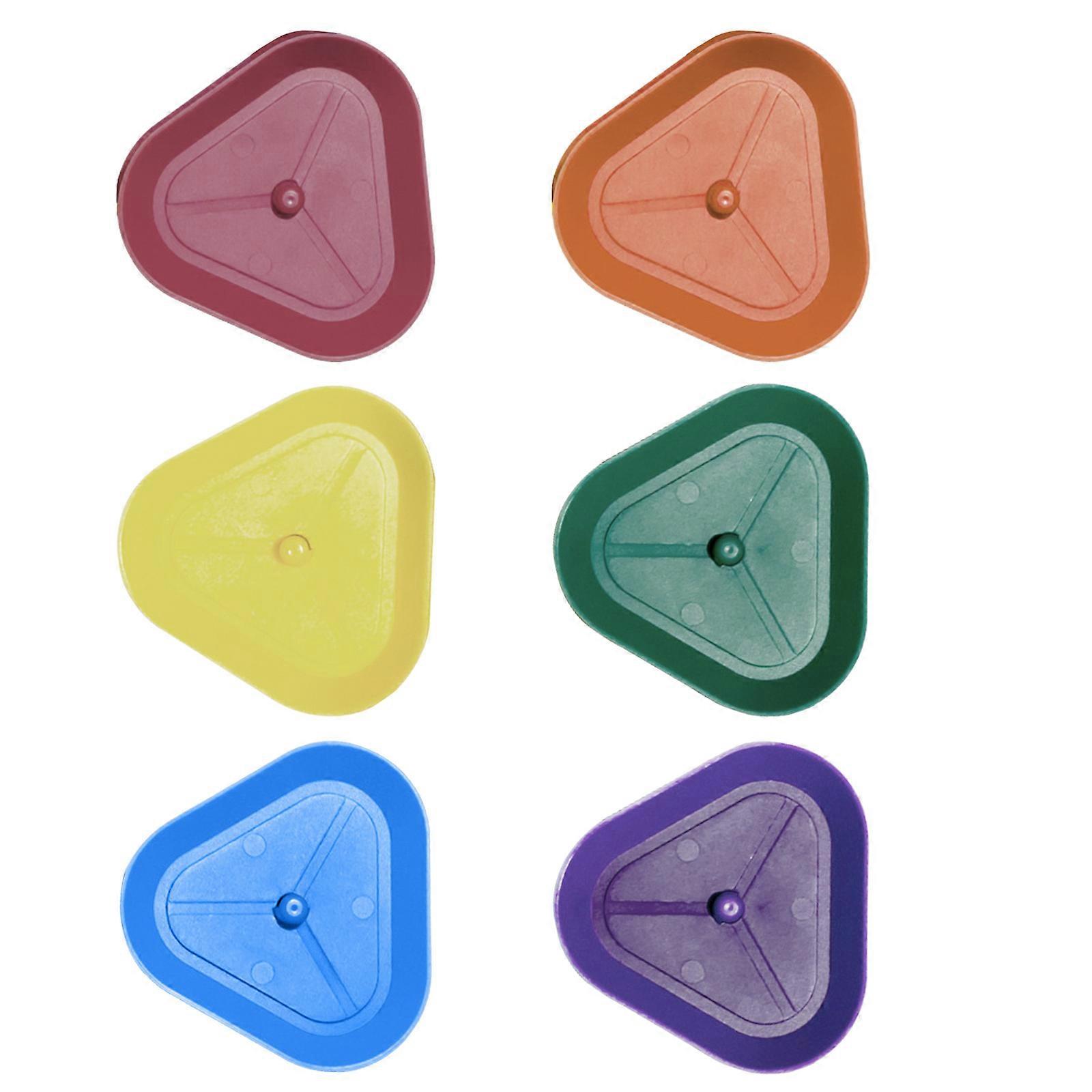 6Pcs Playing Card Holder Helper Portable Plastic Triangular Shape Poker Rack Card Holder Stand Clip for Poker Parties  Color 2