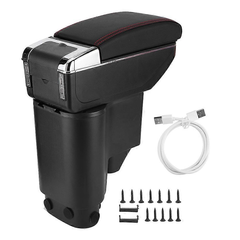 Multi Function Car Armrest Storage Box with Cup Holder Fit for Perodua Myvi 2014-2017(Type A )