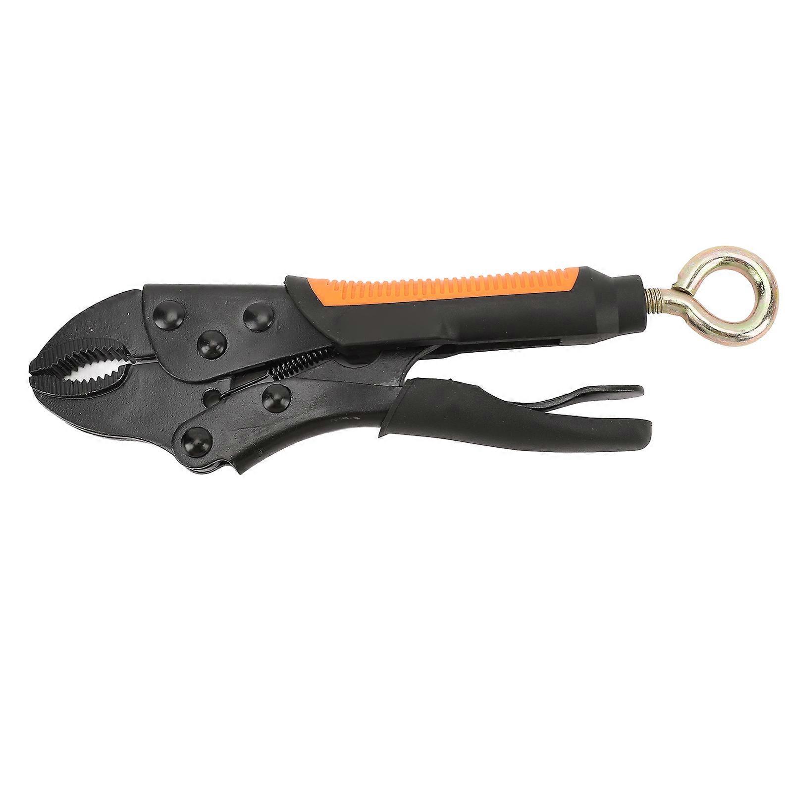 Locking Pliers Adjustable Clamp Pressure Curved Jaw Carbon Steel Locking Pliers for Metalworking Woodworking 7 Inch