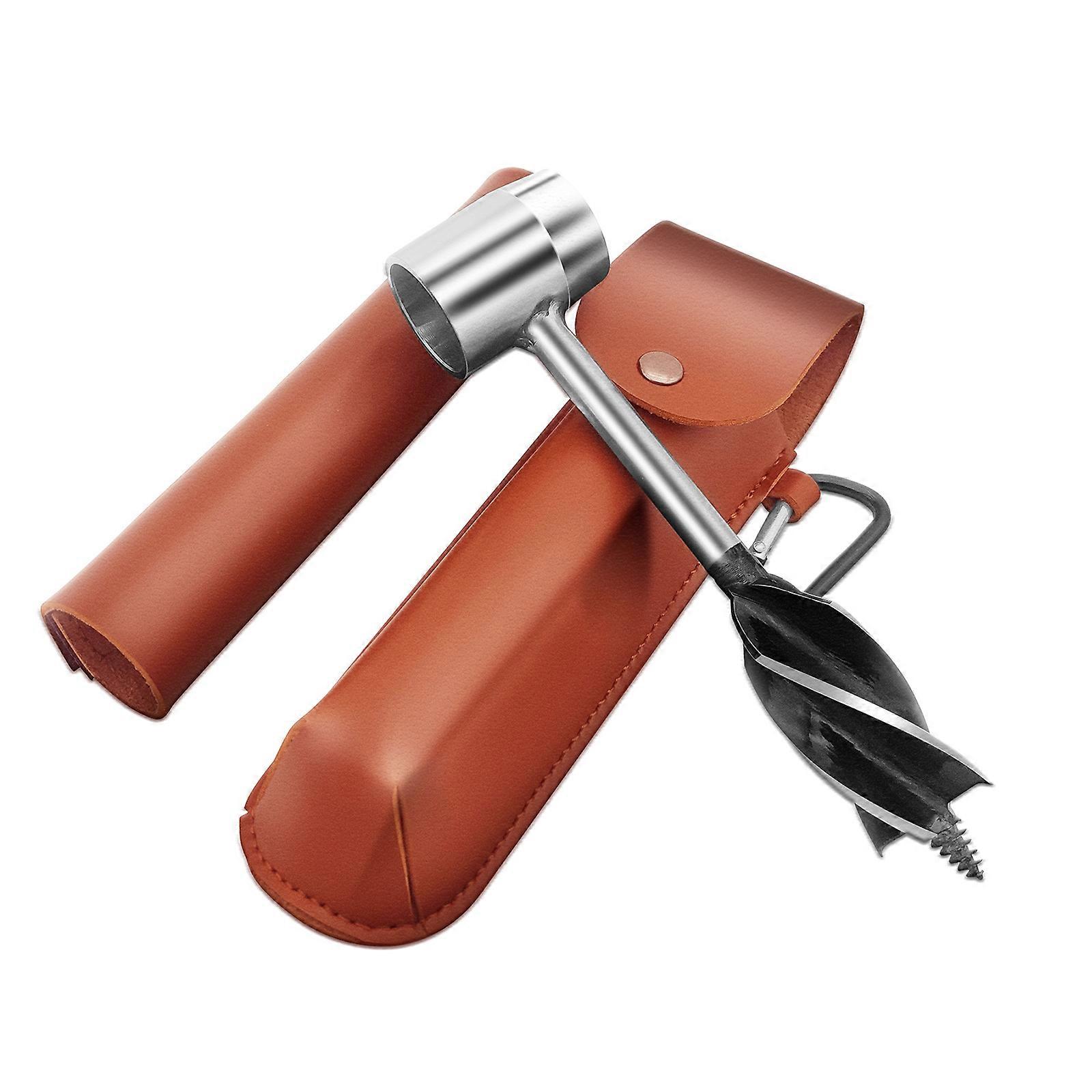 Outils de survie durables en métal multifonctionnel pour les colons de bushcraft Clé à molette Outil de survie des colons en plein air Brun