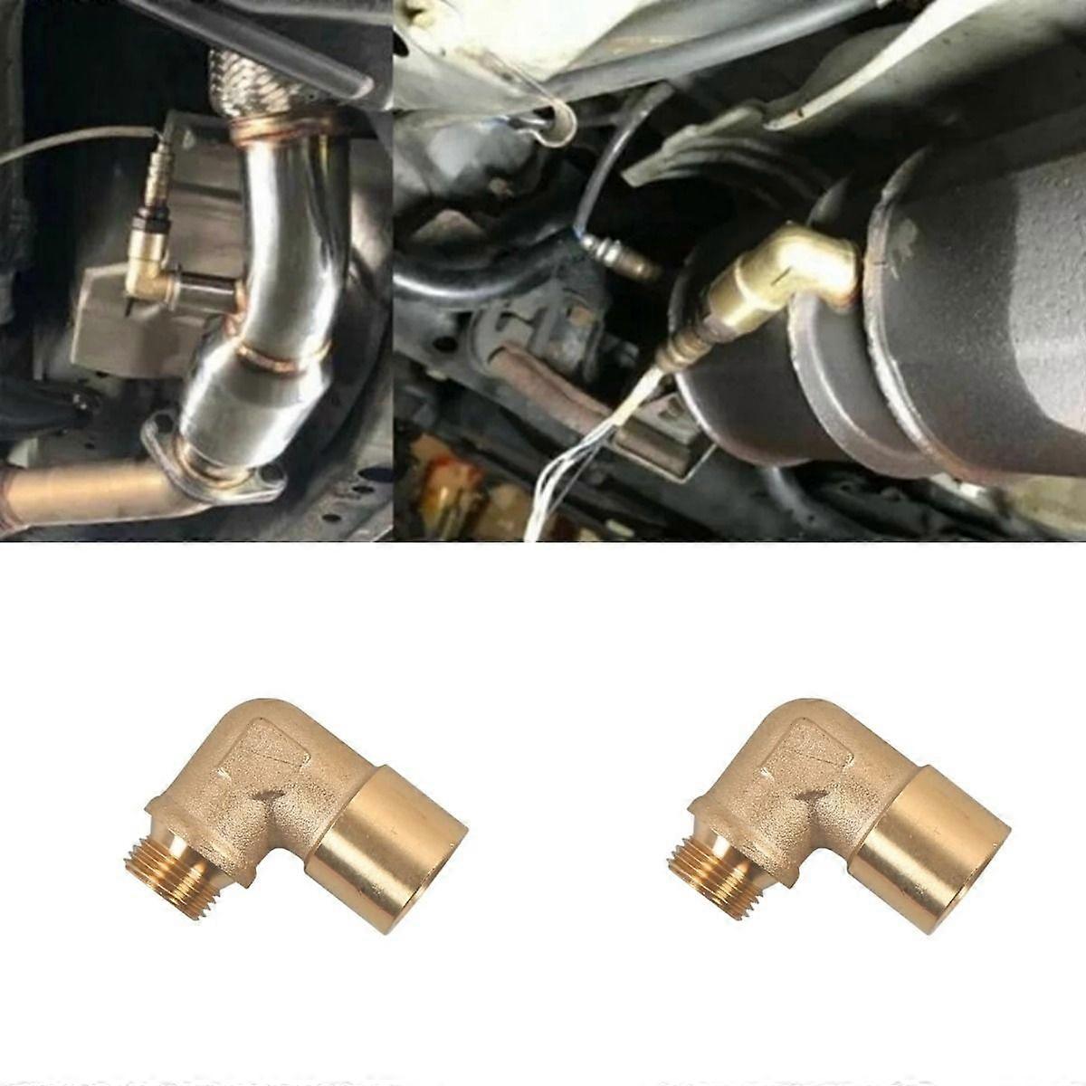 2PCS Car Sensor Angled Extender Spacer 90 Degree 02 Bung Extension M18 X 1.5 For Any Thread Size Of 19mm