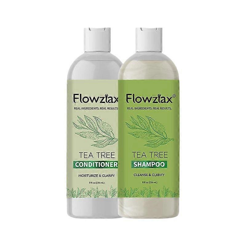 Tea Tree Shampoo and Conditioner Set for Build Up & Oily Hair, Sulfate Free Clarifying Shampoo and Conditioner for Oily Hair & Scalp Care