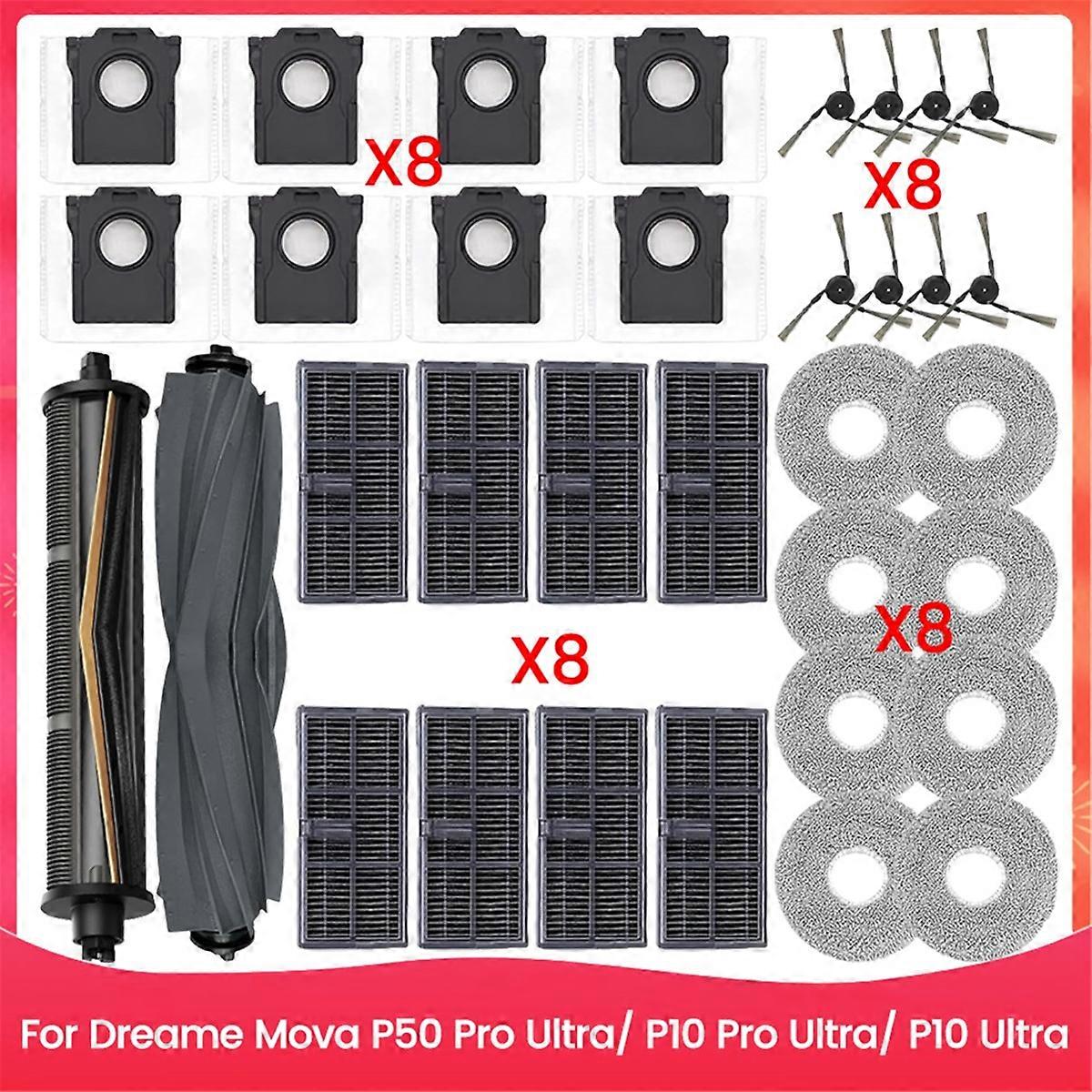 For Dreame Mova P50 Pro Ultra/ P10 Pro Ultra/ P10 Ultra Spare Part Main Tricut Side Brush Hepa Filte