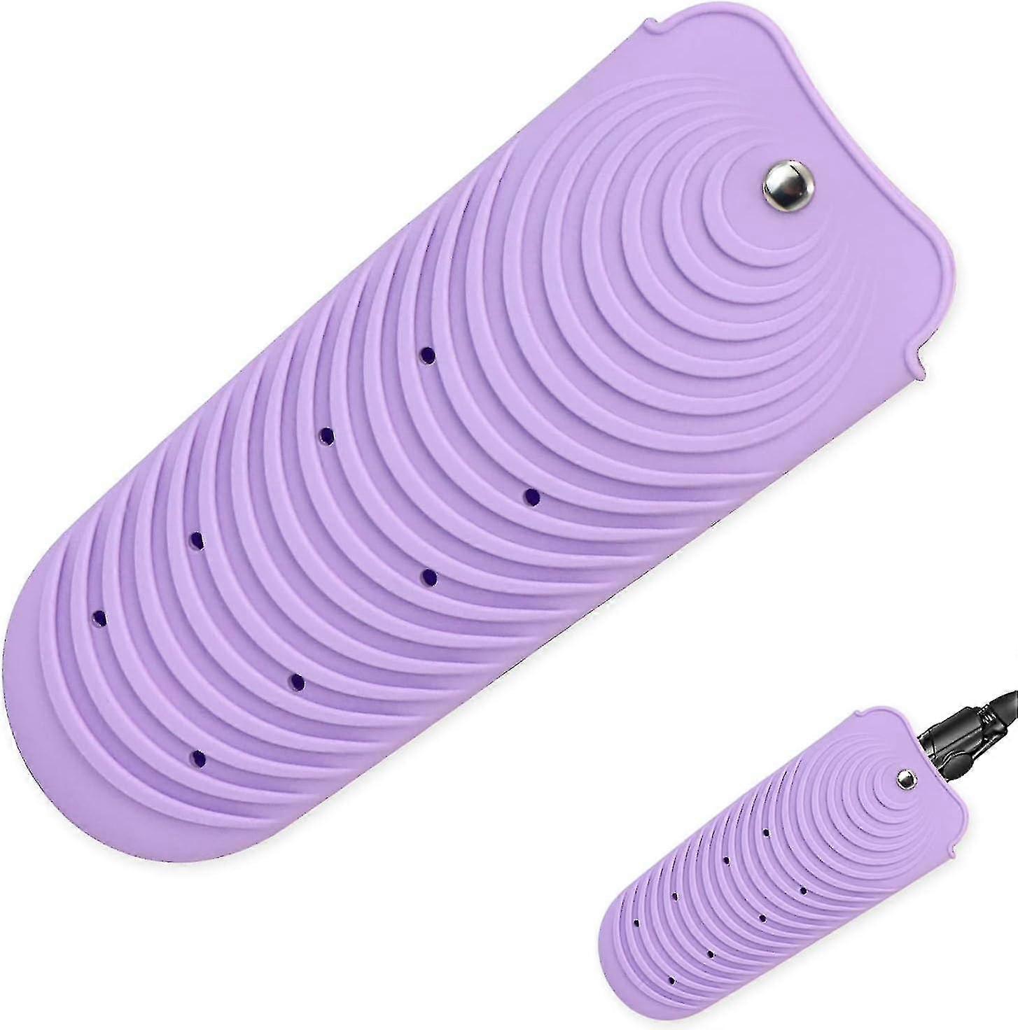 Grigio scuro portatile resistente al calore in silicone raddrizzatore per capelli Styling Bag