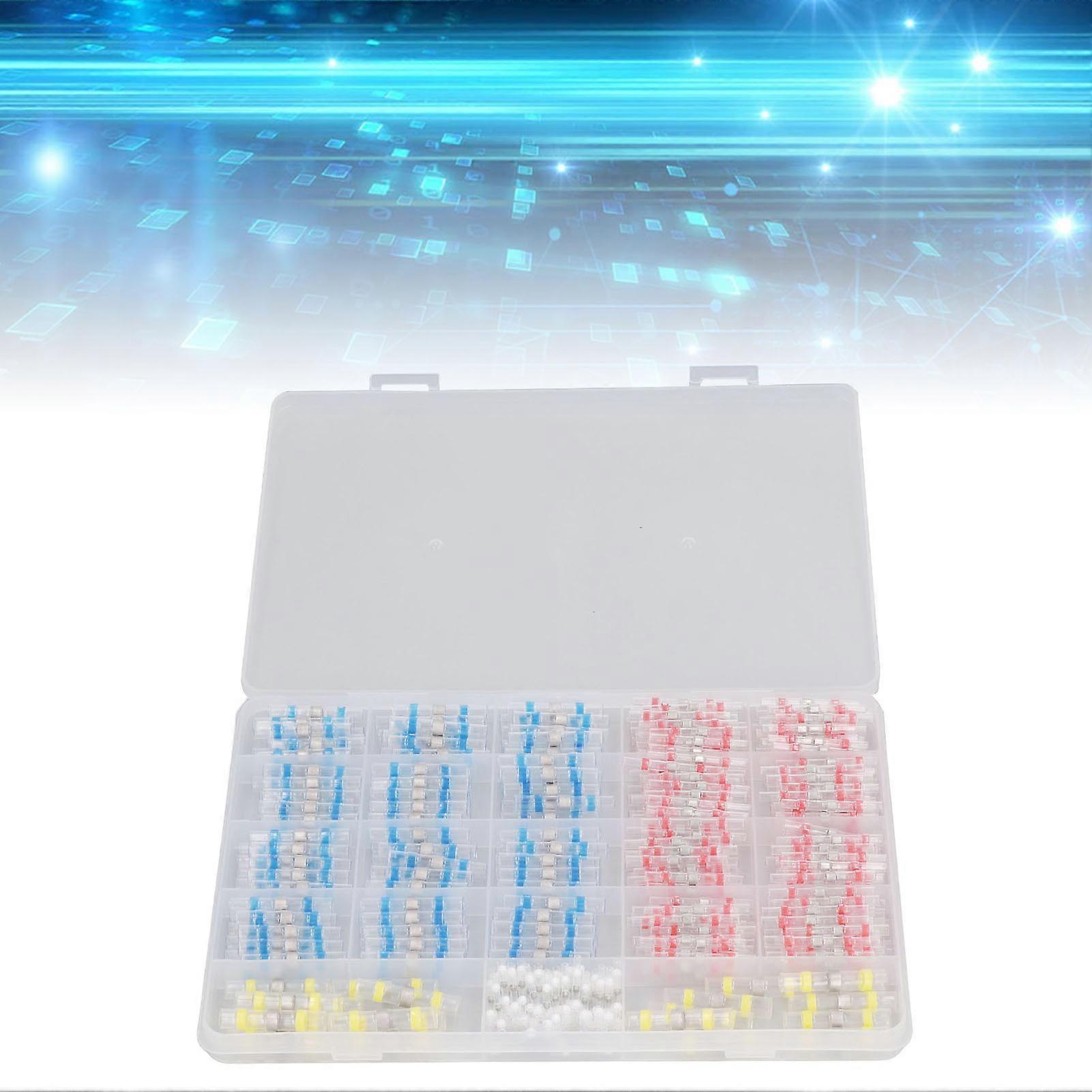 420Pcs Heat Shrink Butt Wire Connectors Set Translucent Waterproof Solder Butt Wiring Terminal Kit 
