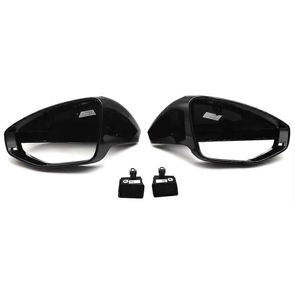 4KG949145 4KG949146 for A6 C8 Black Change Assist Mirror Housing with Change Assist Light
