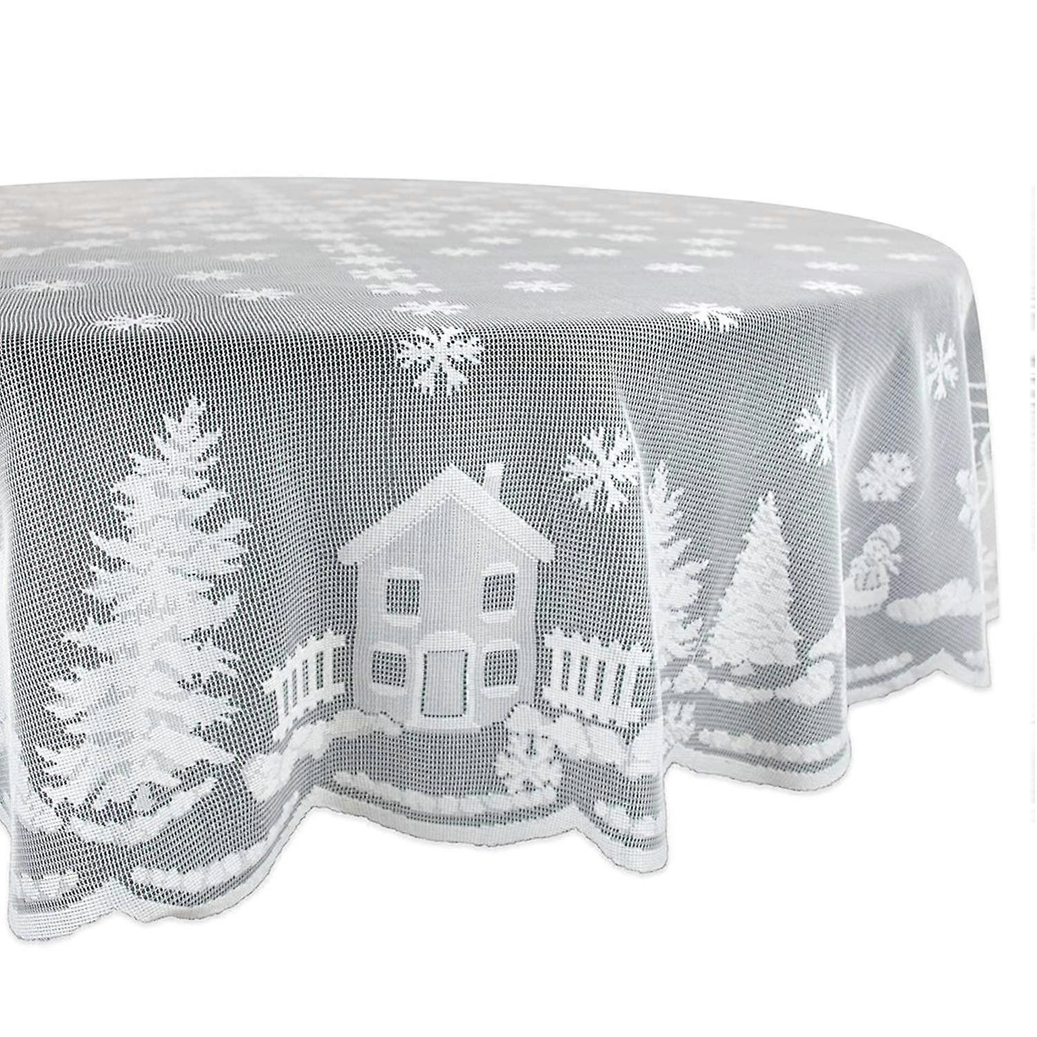 Round lace tablecloth, Christmas Table Cover Table Lace Clothes for  Weddings Dinner Parties Round Lace Table Diaper (71 ', White) | Fruugo US