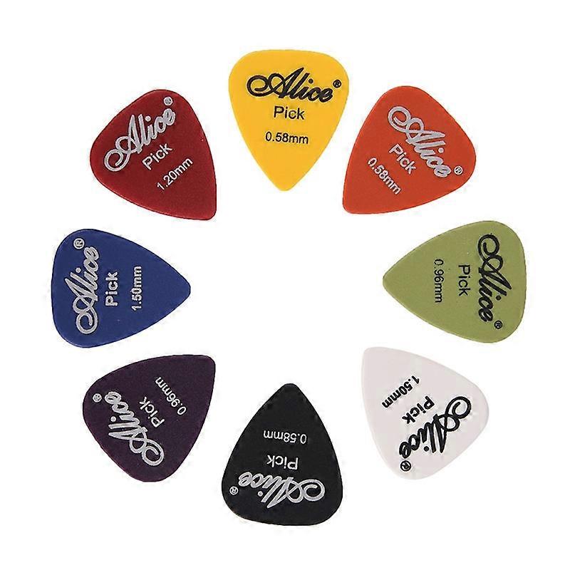 Alice 50 st ABS elgitarr plektrum, slumpmässig färgleverans frostad 1,2 mm