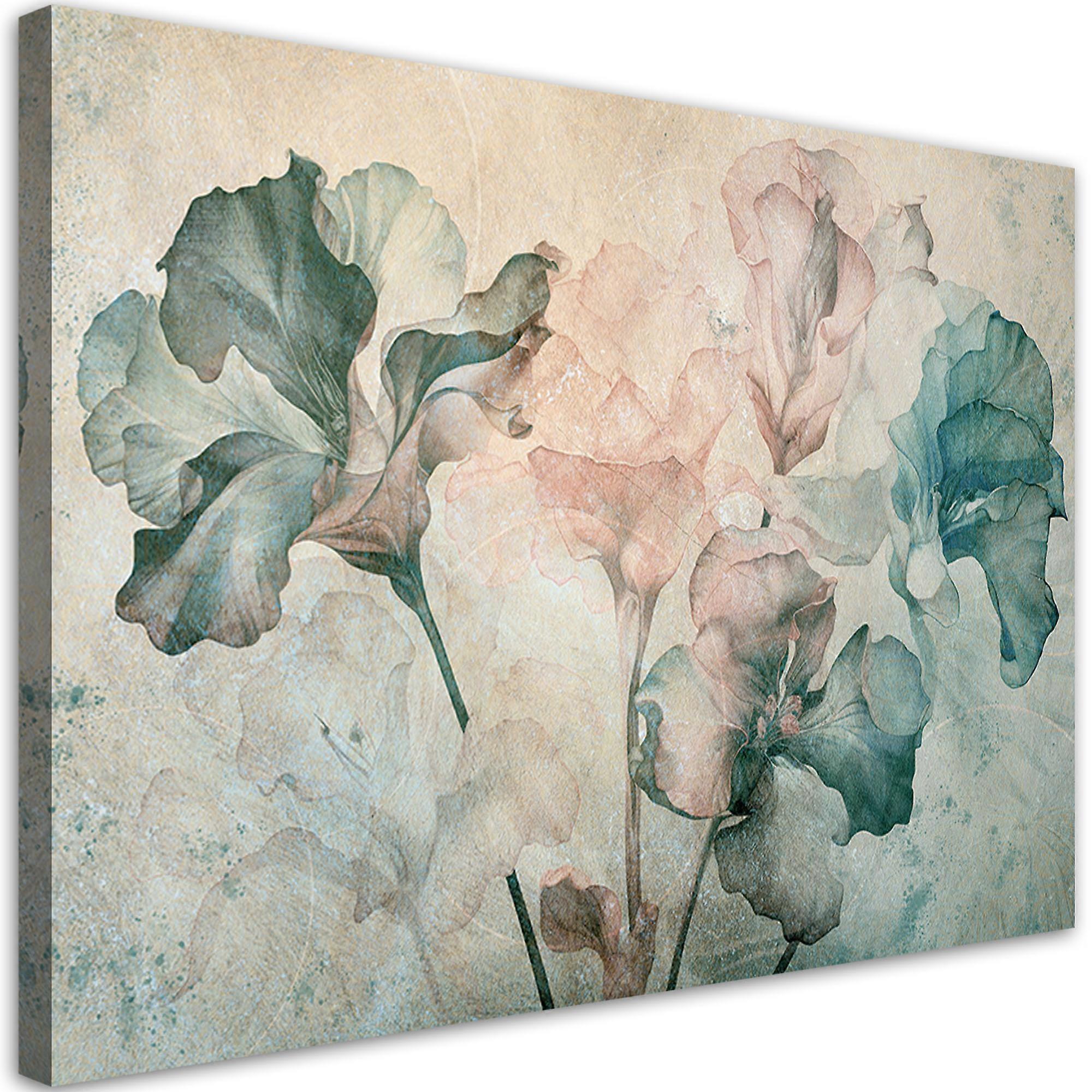 Impression sur toile, Fleur d’Iris Subtile - 100x70