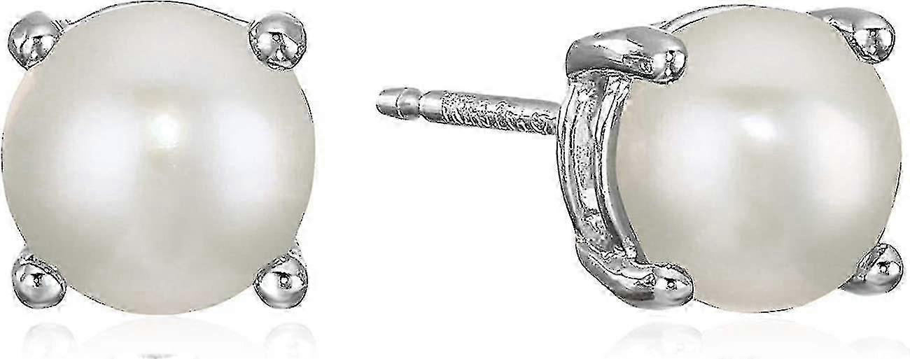 Silver Or D Round Cut Birthst Stud Earrings