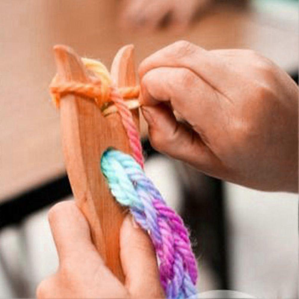 Fork Type Wooden Knitting Tools DIY Weaving Supplies