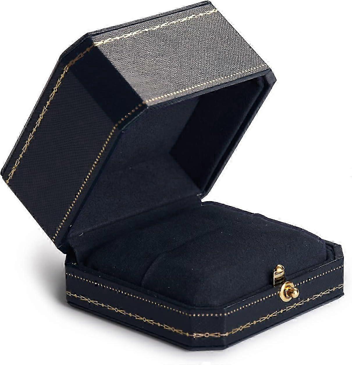 1 pcs Noble Engagement Ring Box Octagonal Ring Boxfor Wedding Ceremony