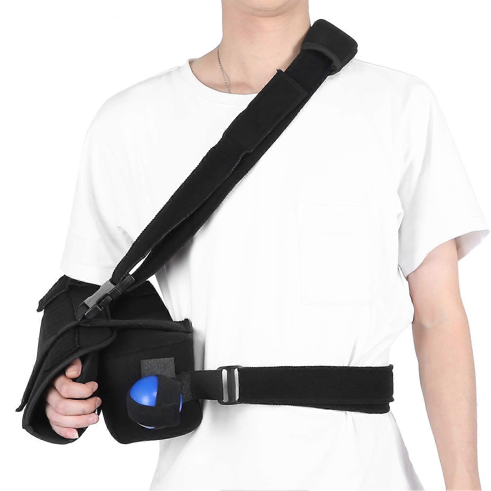 Shoulder Abduction Sling, Shoulder Arm Immobilizer Brace with Pillow & Exercise Ball for Injury Support