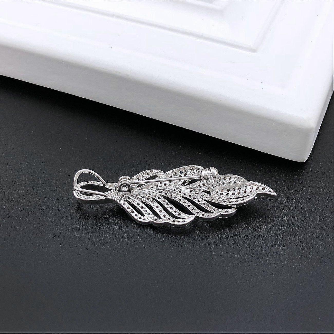 High-grade Leaf Brooch Exquisite Zircon Brooch