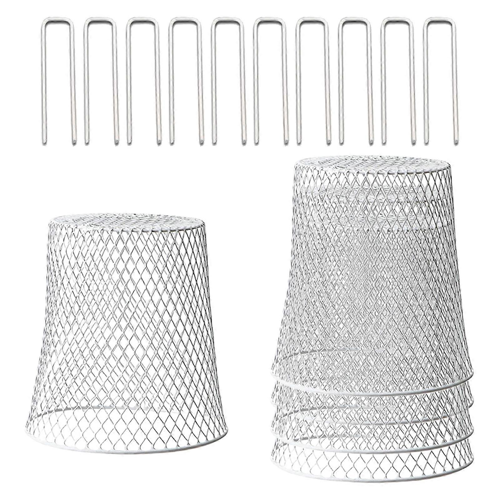 עבור מסמרים לבנים ירוקים לבנים בצורת U 4*10 ס"מ חתיכות ברזל כיסוי הגנה לצמחים