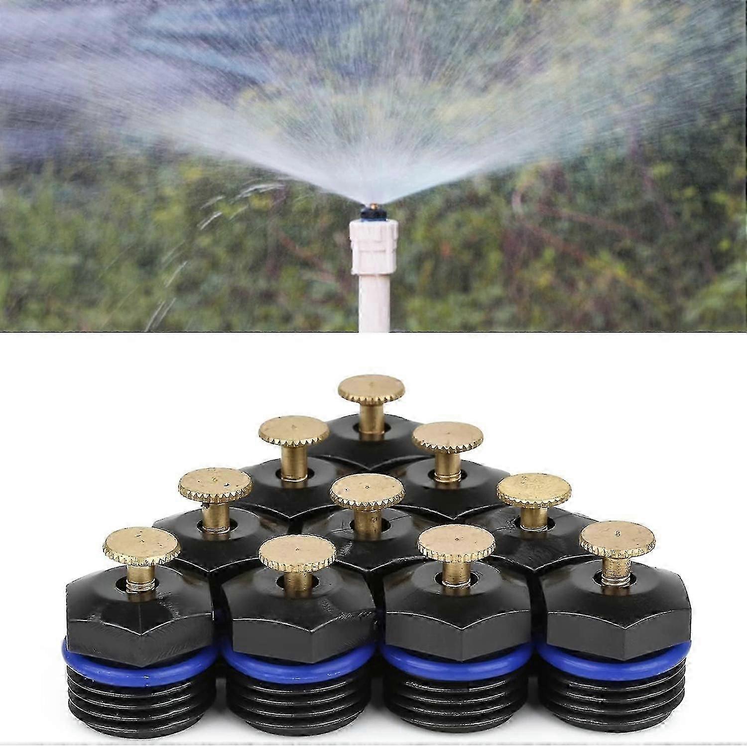 10 قطع فوهة الرش التفتيت ، 1/2 بوصة بواعث التغشية للحديقة قابلة للتعديل 360 درجة سقي العشب الزراعي فوهة عالمية الري مايكرو S