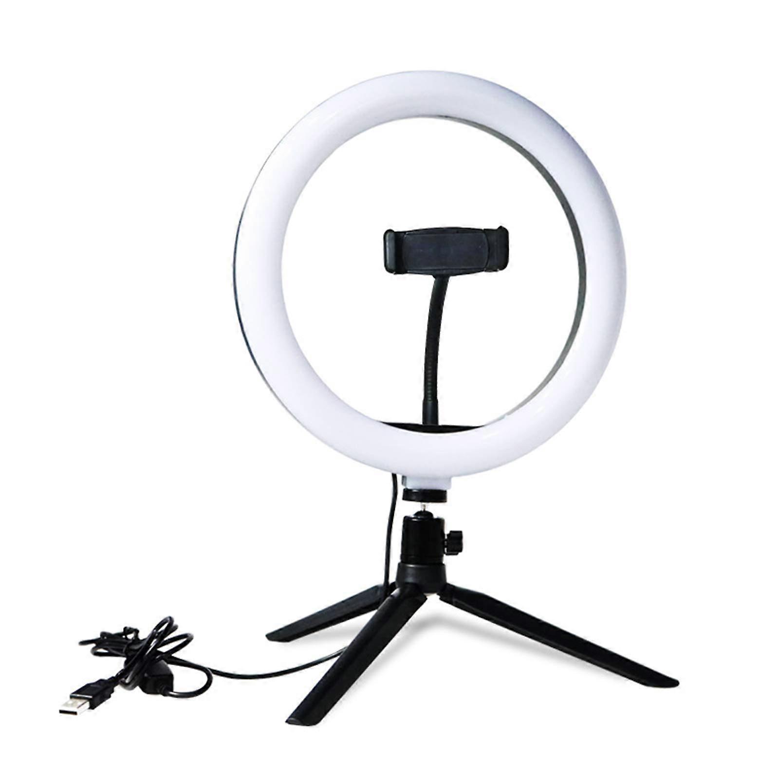 Desktop Ring Light 10 Inch LED Fill Light for Mobile Phones, USB Powered, Ideal for TikTok and Photography