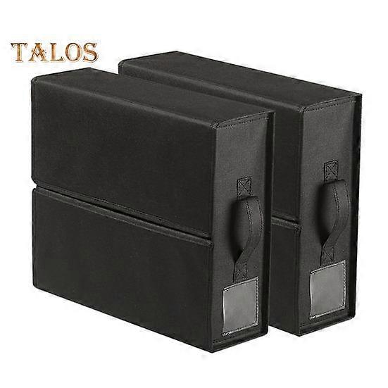 1/2Pcs Storage Box Organizer with Sturdy Handle Fastener Tape Design Large Capacity Foldable Sheet Set Organizer with Label