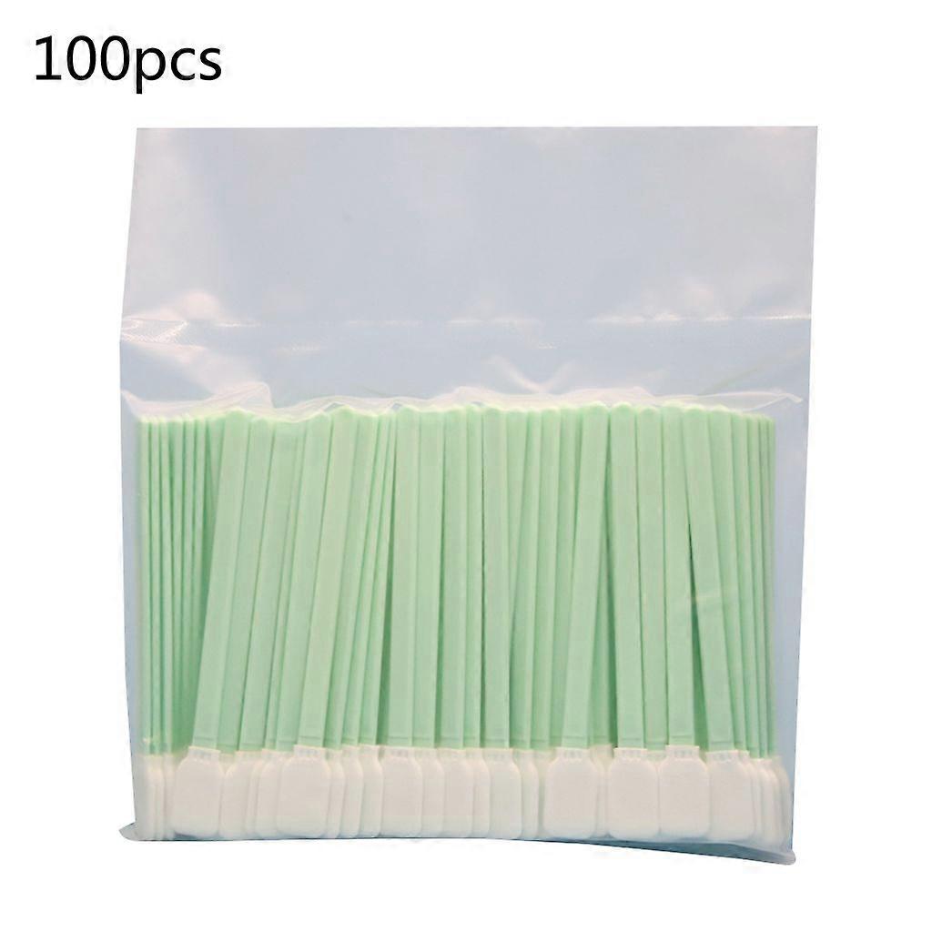 100Pcs/Set Double Layer Polyester Rectangular for Head Cleaning Swabs Plastic Handle Dust-Free Industrial Paddle Sticks