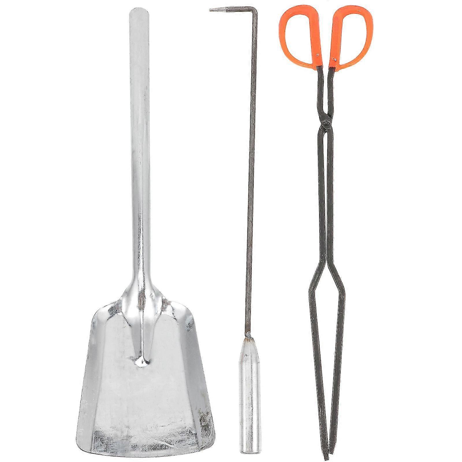 1 Set Eldstadsverktyg Eldstad Spade Fire-Poker Och Fire Hook Eldstad Tillbehör