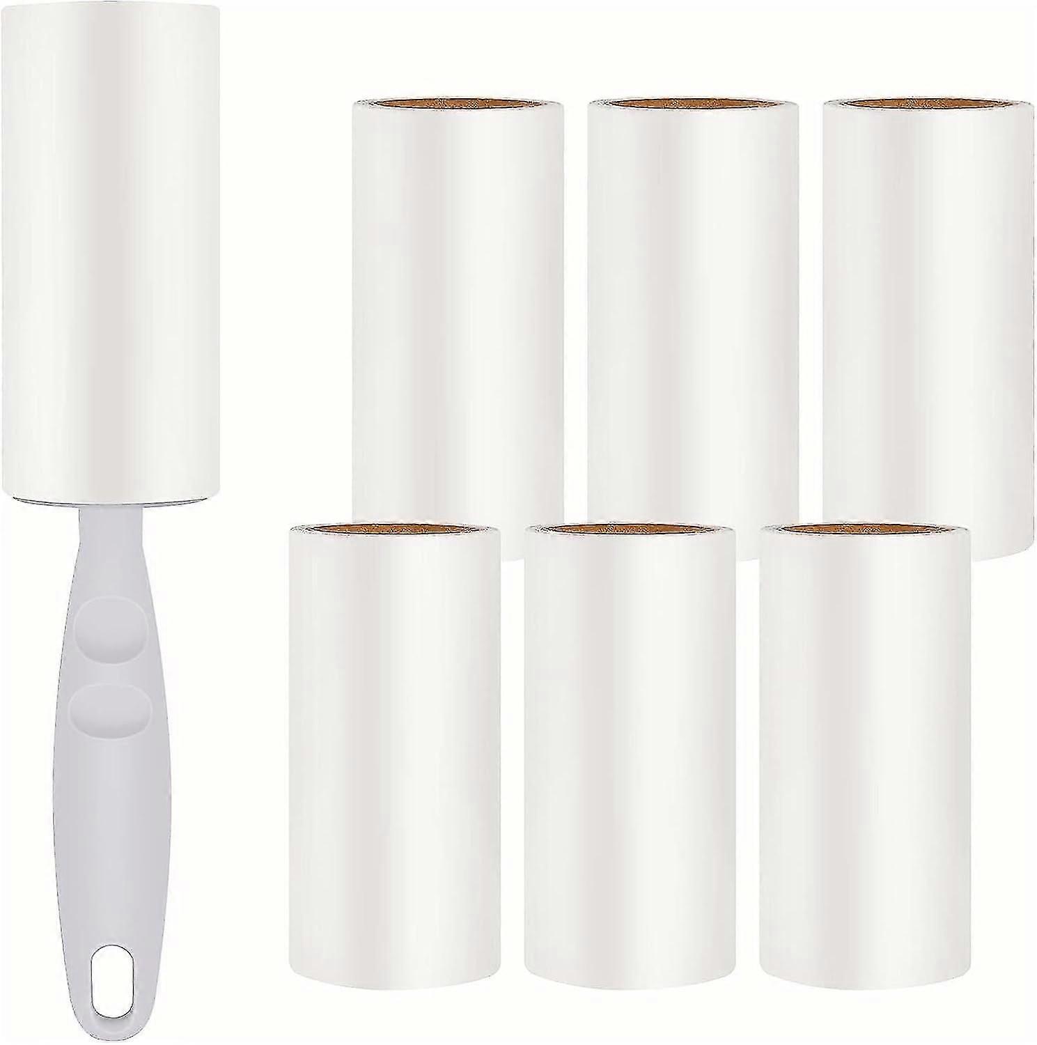 Pet Hair Roller, Sticky Pet Hair Roller, Sticky Brush Καθαρισμός Roller για σκύλους και γάτες - Έρχεται με 1 Roll - 6 Bonus 60 Sheet Rolls