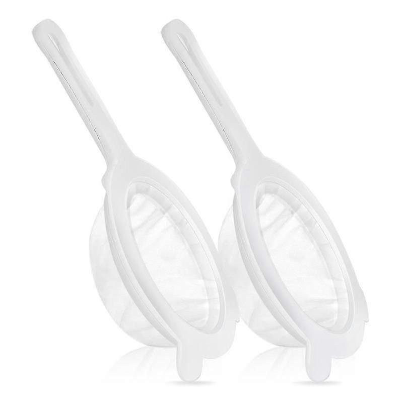 2 Pcs Juice Strainer Plastic Nylon Food Strainer Yogurt Mesh Strainer with Handle for Kitchen Juici