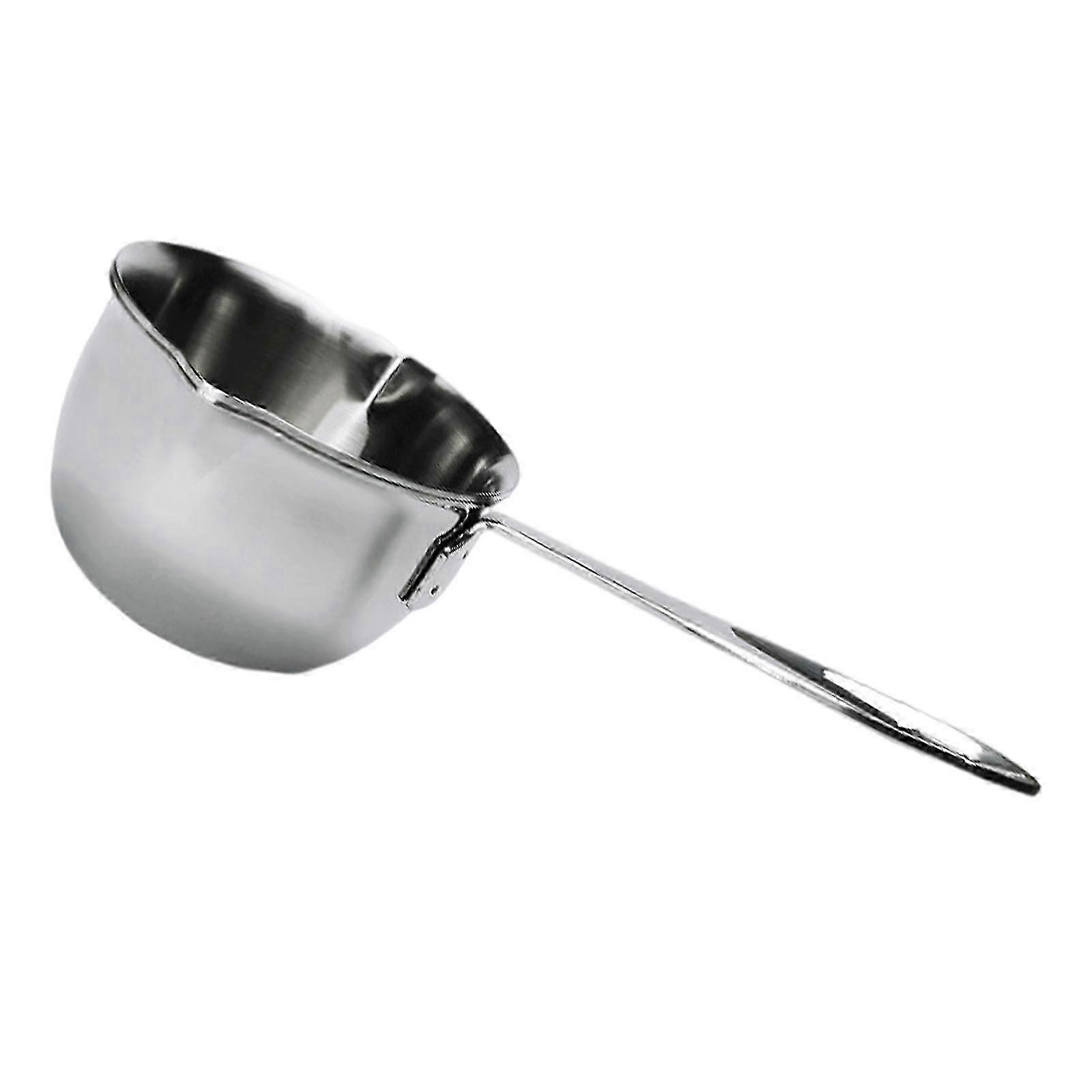 Stainless Steel Induction Sauce Pan with Lid, Multipurpose Pot for Milk Boiling, Butter Warming & Soup Making