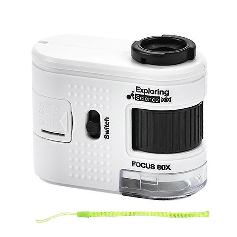 80X Children Mini Portable Microscope No Phone Clip