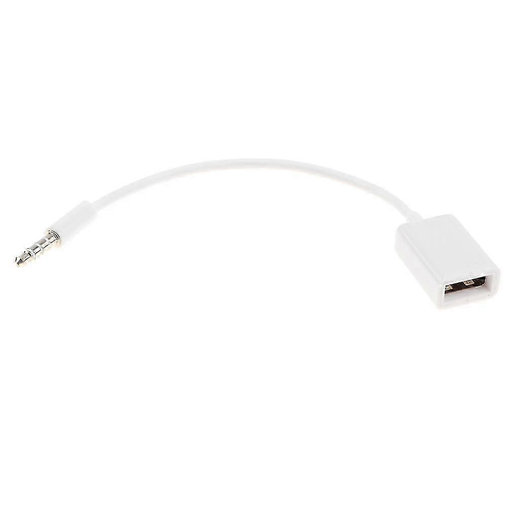 3.5mm AUX Plug To USB 2.0 Converter Adapter Cable