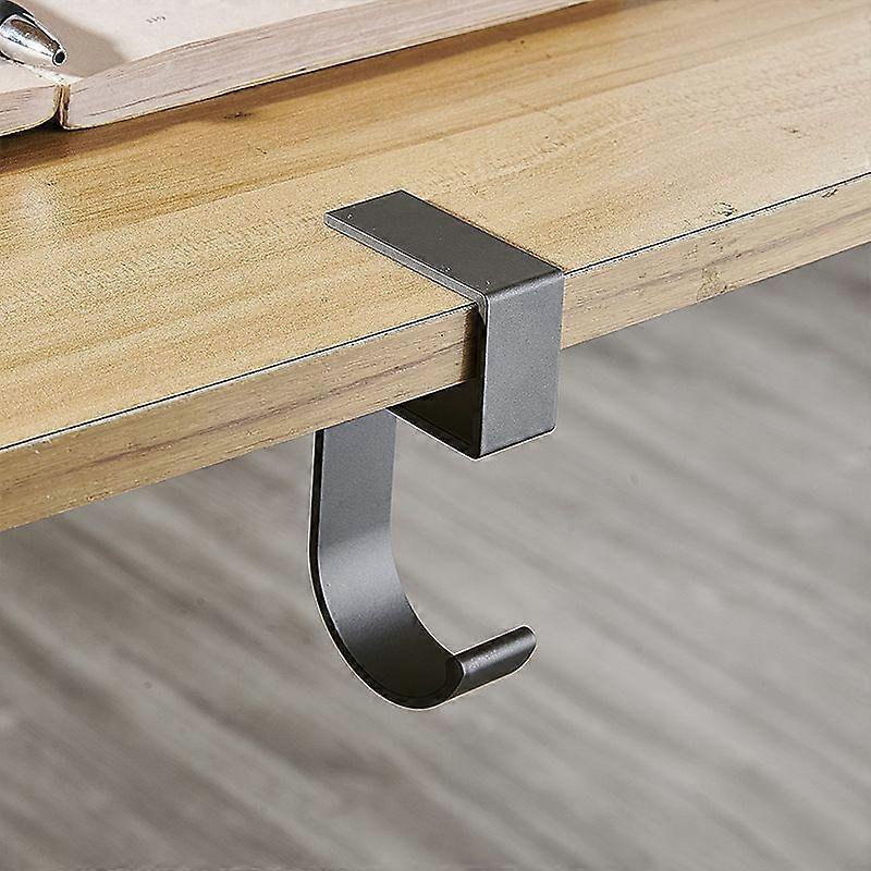 Punch-free table hook simple space aluminum hook desktop storage hook desk side creative hook