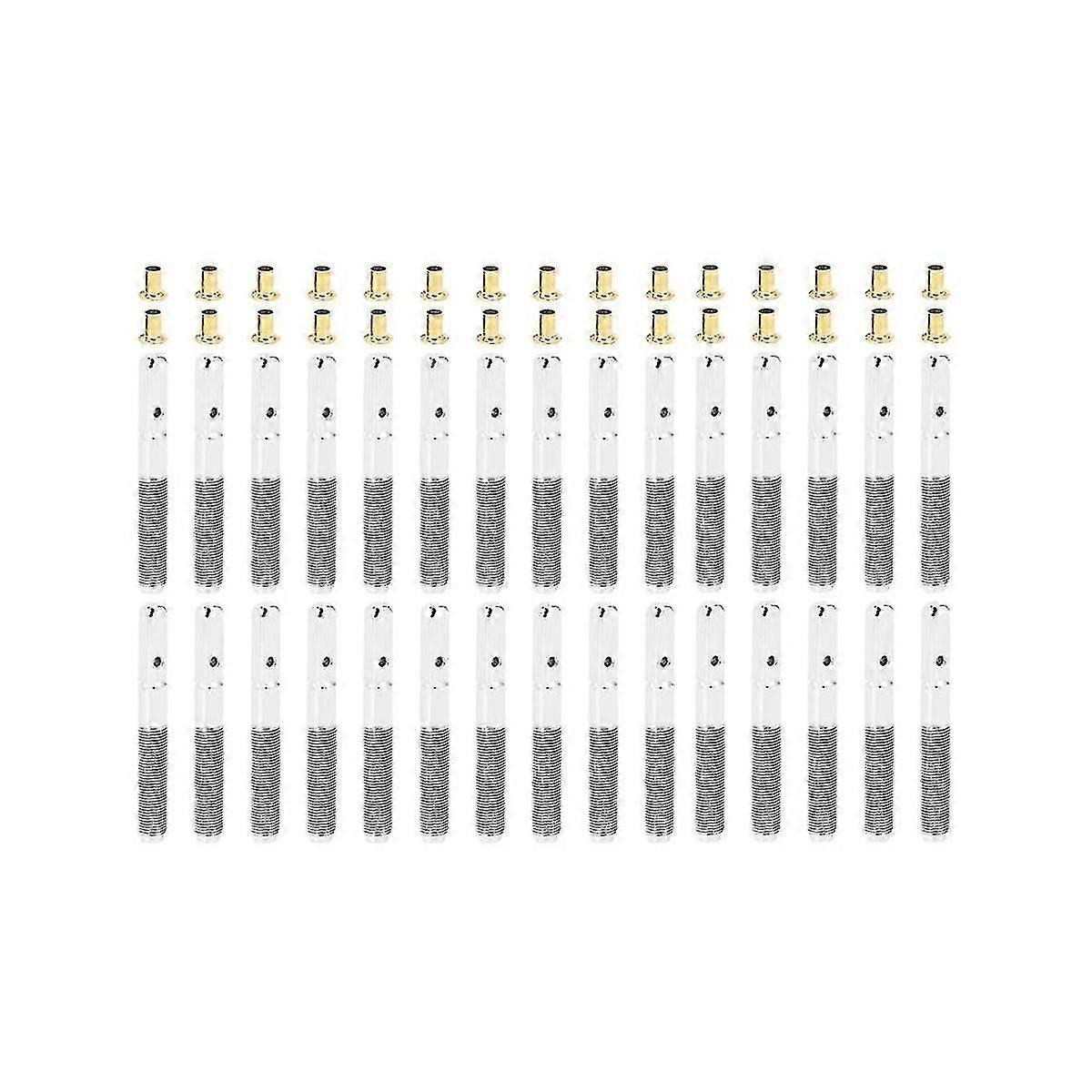 30pcs Tuning Pin Nails avec rivets en laiton réglés pour Lyre Harpe Petite Harpe Instrument à Cordes Musical