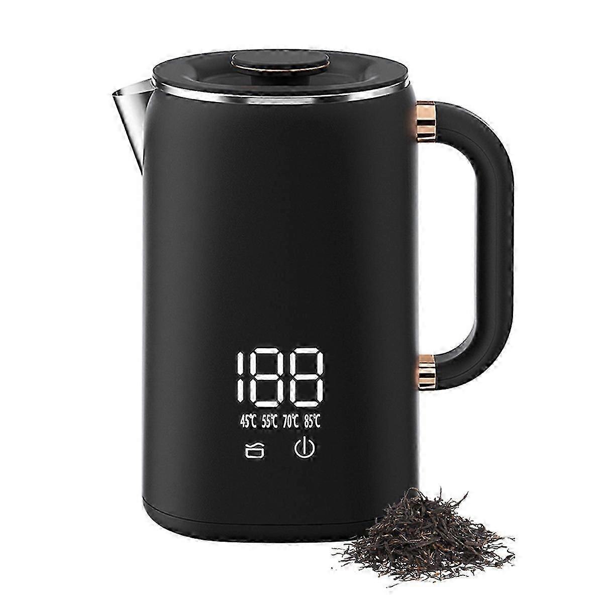 Electric Kettle Suitable compatible Making Tea and Coffee, Digital Display Temperature Control Double-Layer-YI WU