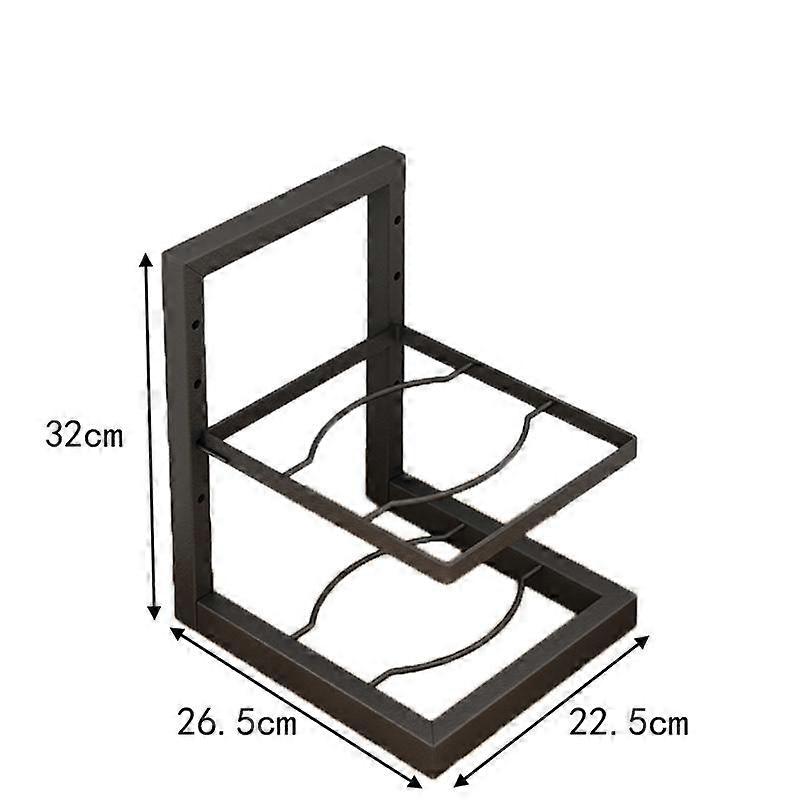 Stainless Steel Pot Rack with Utensil Storage