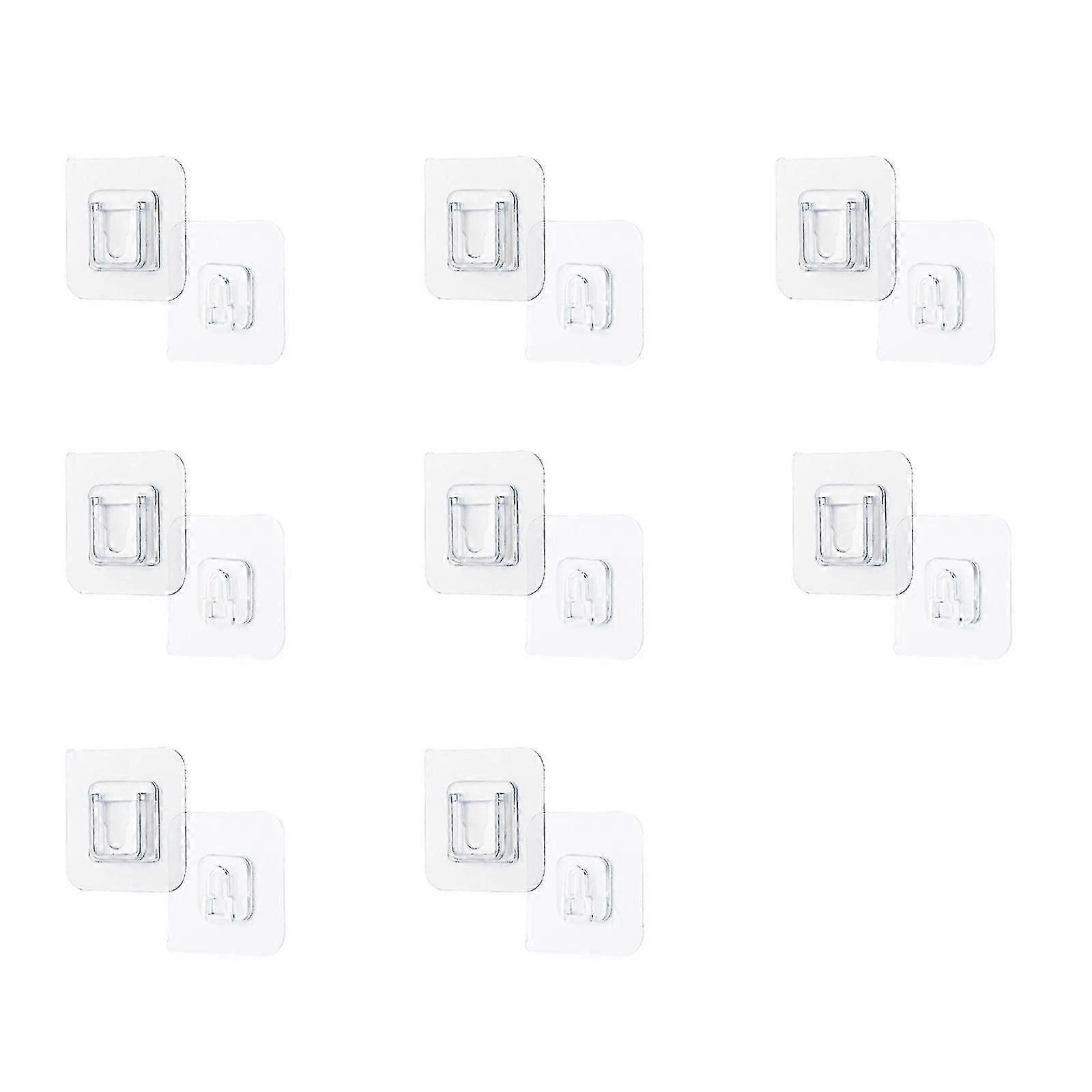 Double-Sided Adhesive Wall Hooks - Strong Kitchen Storage Solution