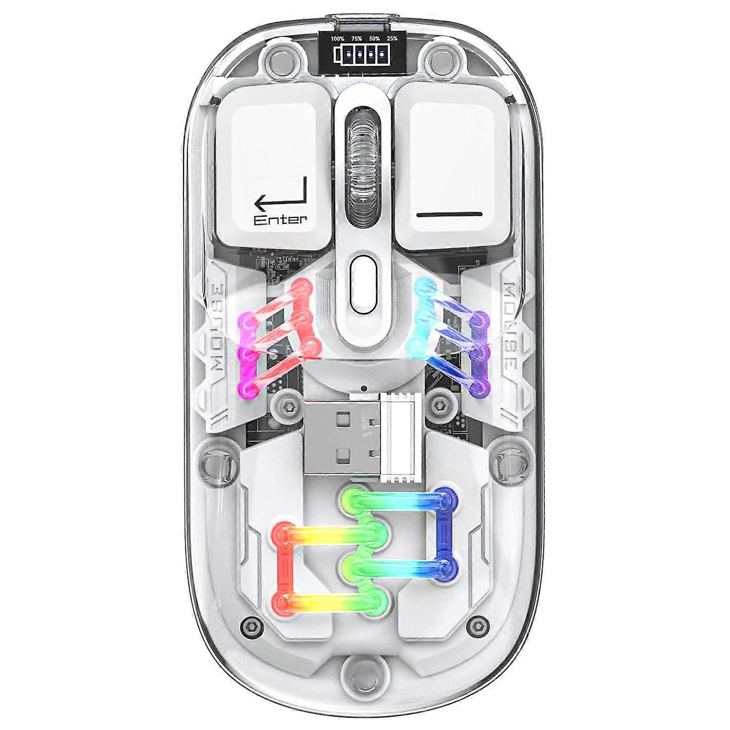Rechargeable Computer Mouse Wireless Dual-Mode Mouse for Gaming Office Work