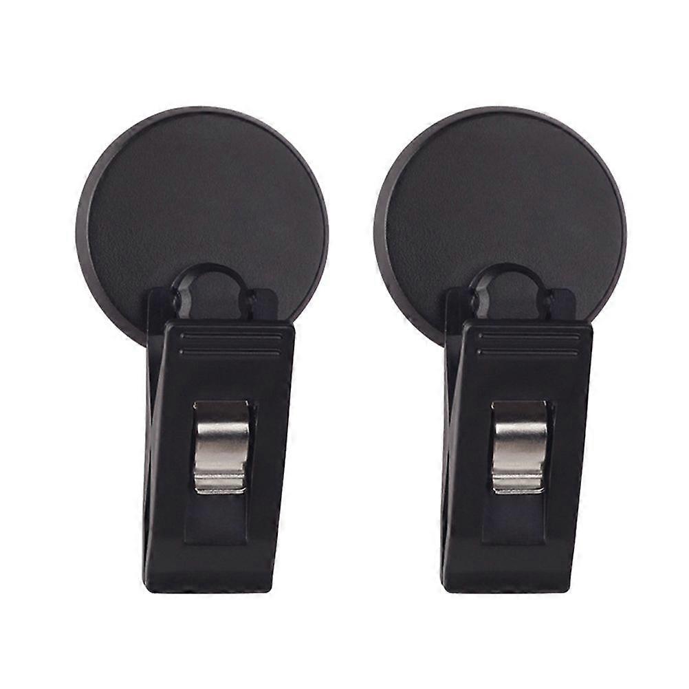 2Pcs Vehicle-mounted Access Control Holder Multi-function Clip Convenient Bill Holder Black