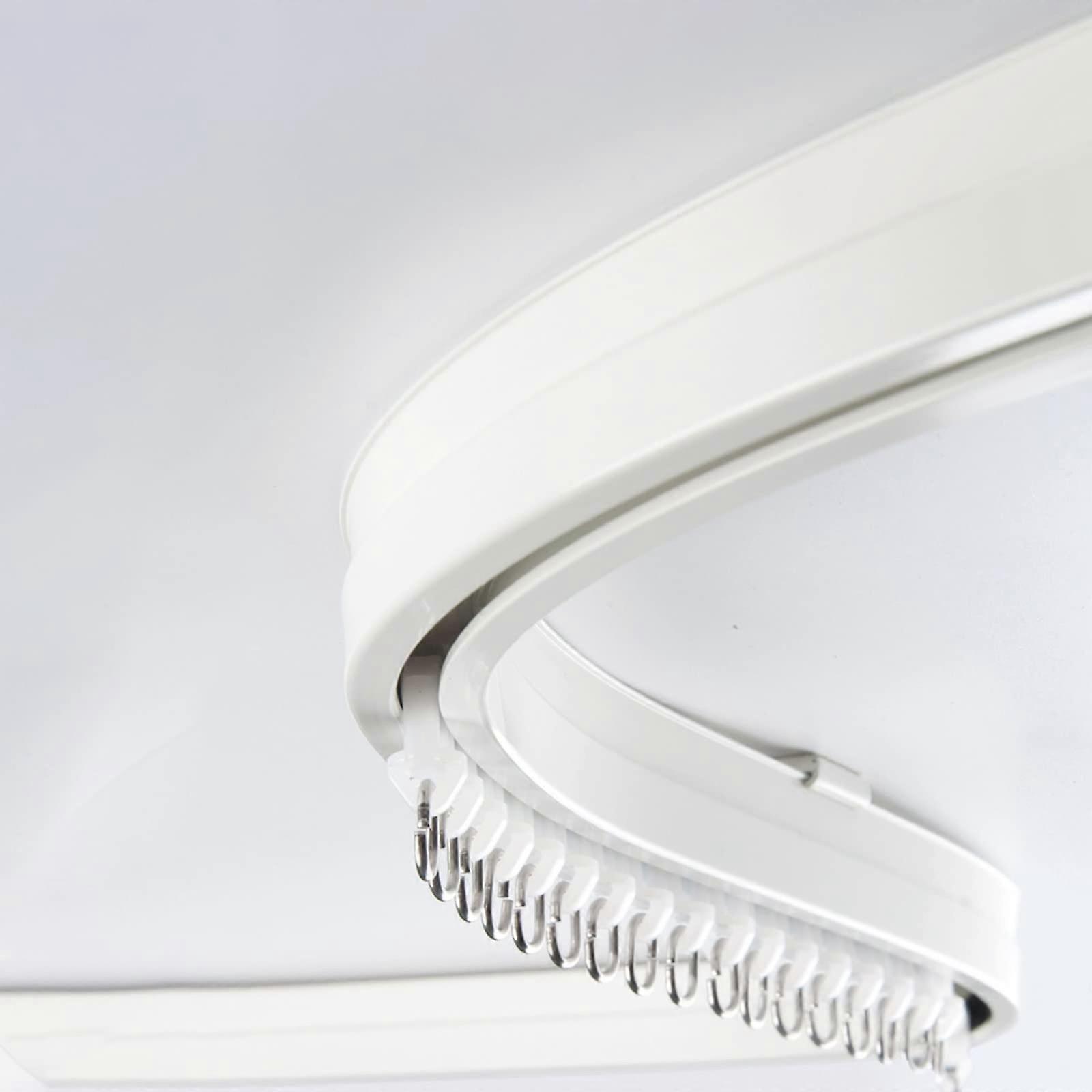 Curtain Track Flexible Bendable Curtain Rail for Ceiling Wall Mounting, 183cm Aluminium Room Divider for Hotel, RV, Shower, Bay Window