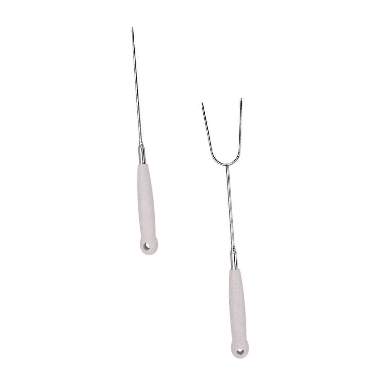 grill fork camping skewers for outdoor grill kebab grilling versatile meat fork rust light gray